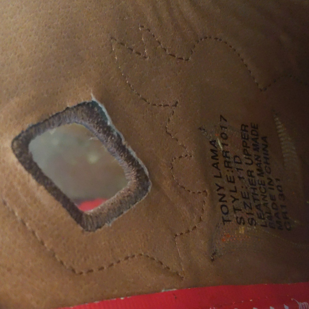 TONY LAMA 3R Buckaroo Rosston Red & Brown cowboy western boots #RR1017 sz 11D - Picture 16 of 16